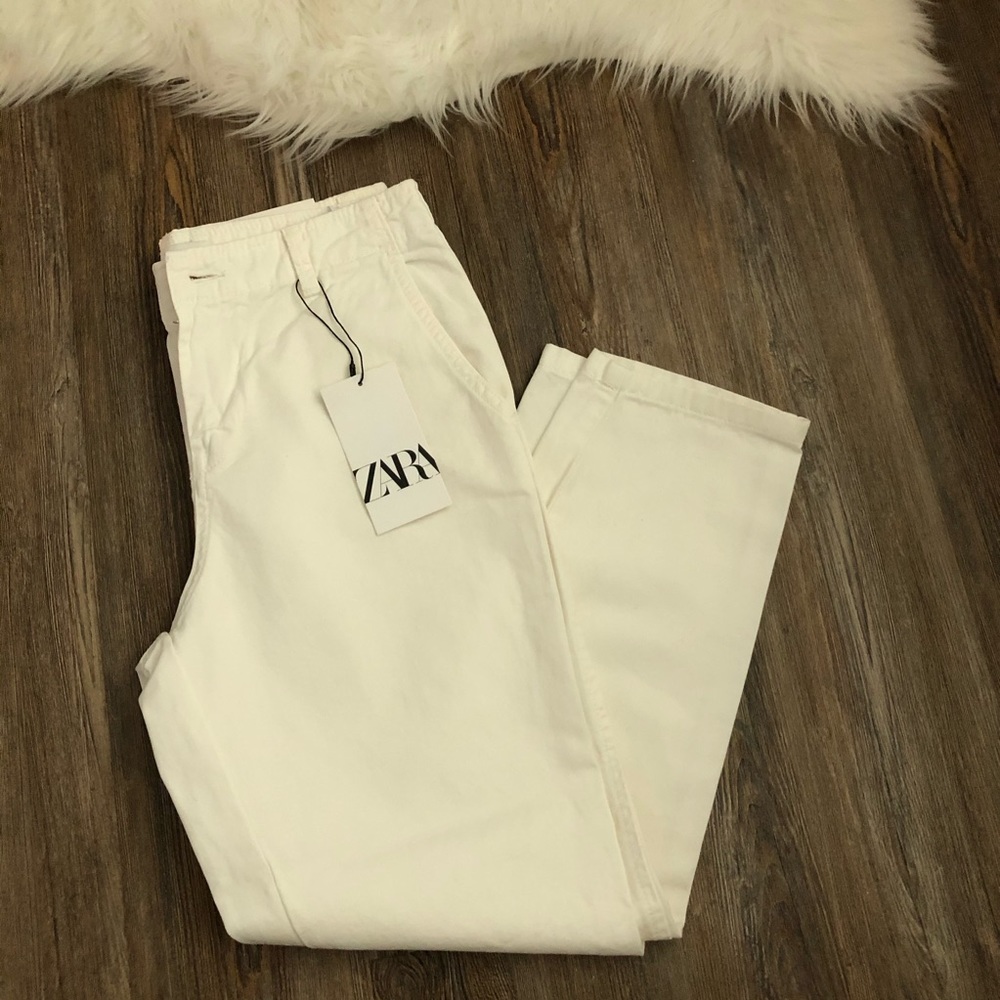 Nara Natural Ecru Chino Pants Sz 4